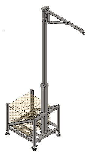 Pescante SKR-015 con base metálica contrapesada